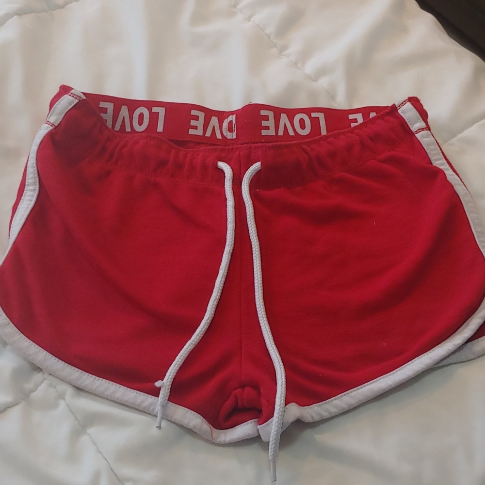 Rue21 x-small red shorts "love"